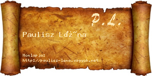 Paulisz Léna névjegykártya